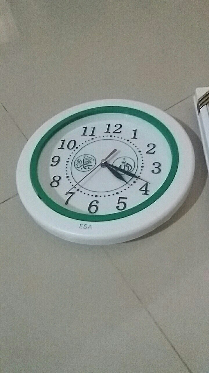 Jam Dinding Esa 714 Detak Kaligrafi Detak Movement Diameter 22cm Best Seller