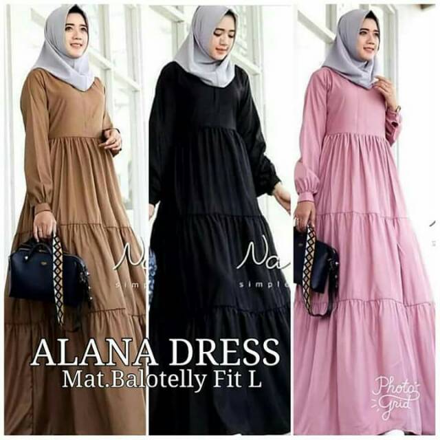 TERMURAH!! ALANA DRESS gamis busui / gamis remaja / gamis murah / gamis jumbo / gamis kekinian