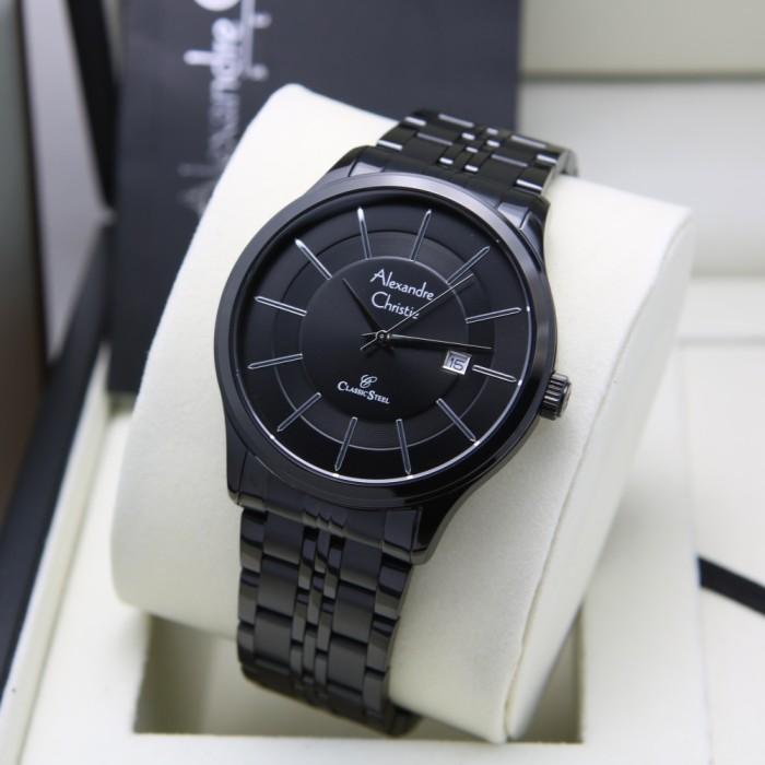 Jam Tangan Cowok/Pria Alexandre Christie Ac 8348 Full Black. Original