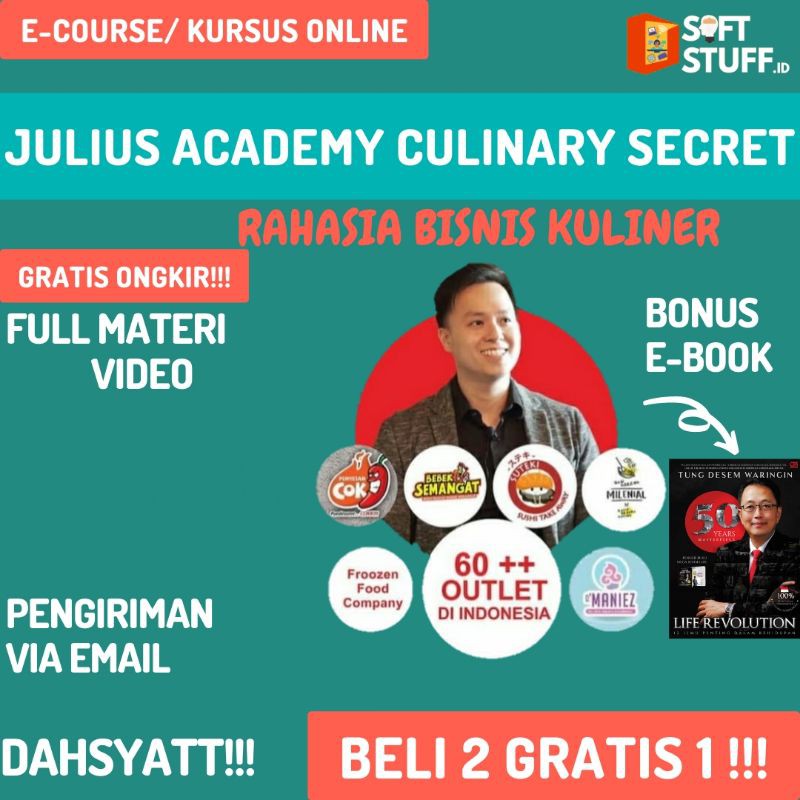 

Ecourse - JULIUS ACADEMY CULINARY SECRET - RAHASIA Bisnis Kuliner Profit Puluhan Juta Terlengkap