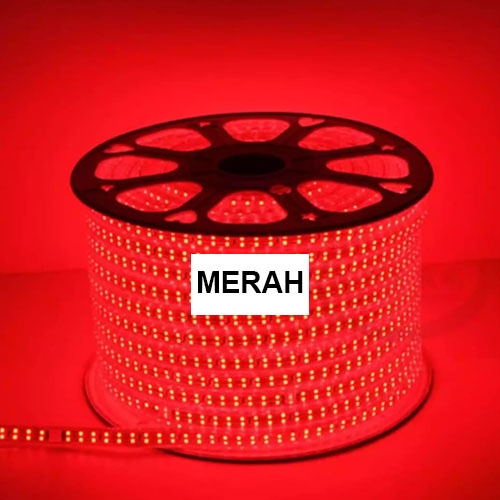 PAKET 10 / 15 METER 10M 12M 15M LAMPU LED STRIP 5050 PLUS SOCKET AC 220V / LANGSUNG NYALA DAN PASANG TANPA RIBET UNGU / ICE BLUE / PINK / BIRU / PUTIH / MERAH / WARM WHITE / HIJAU