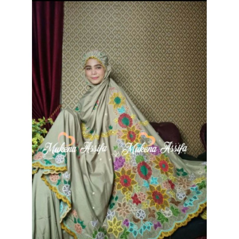 MUKENA BORDIR MOTIF KERANCANG PADANG BUKITTINGGI