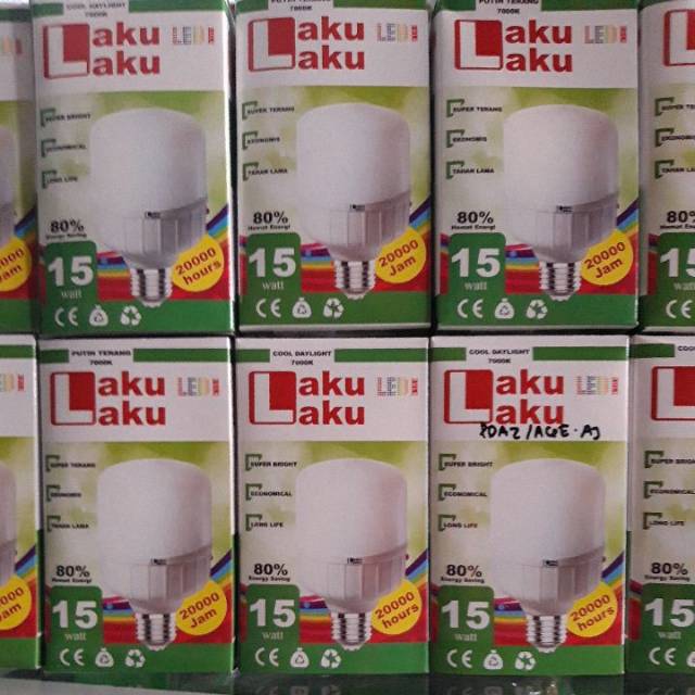 (GRATIS BoubleWarp) Lampu Led 15 Watt Kapsul Putih Super Terang