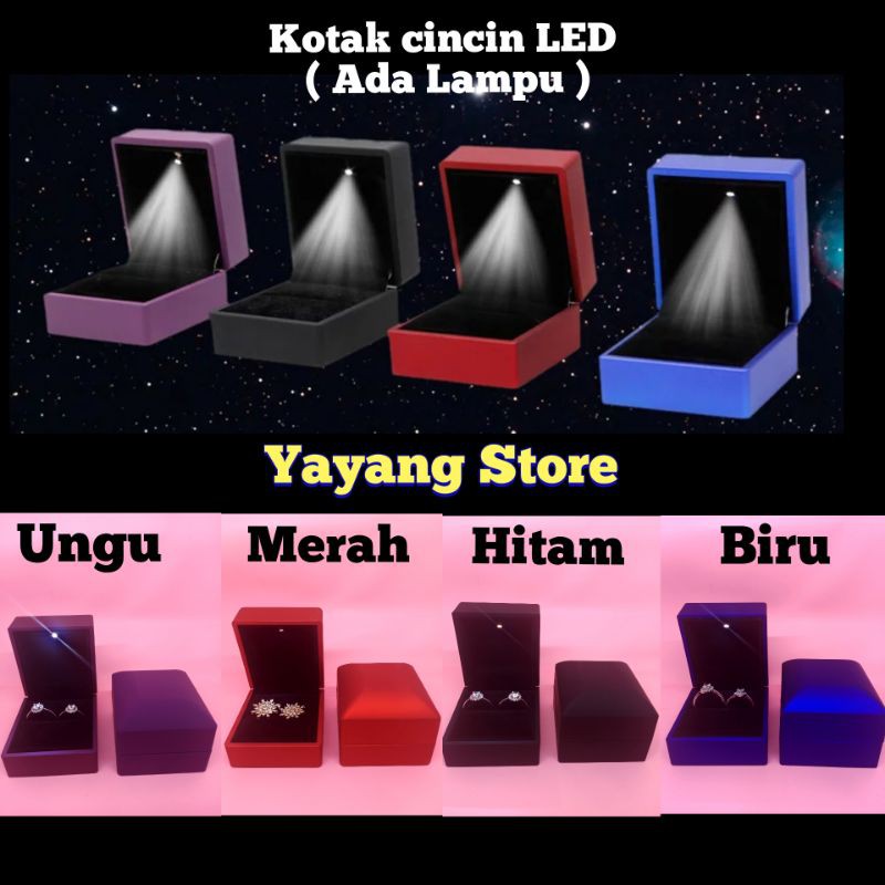 Kotak Cincin LED / Kotak Anting Lampu LEDq