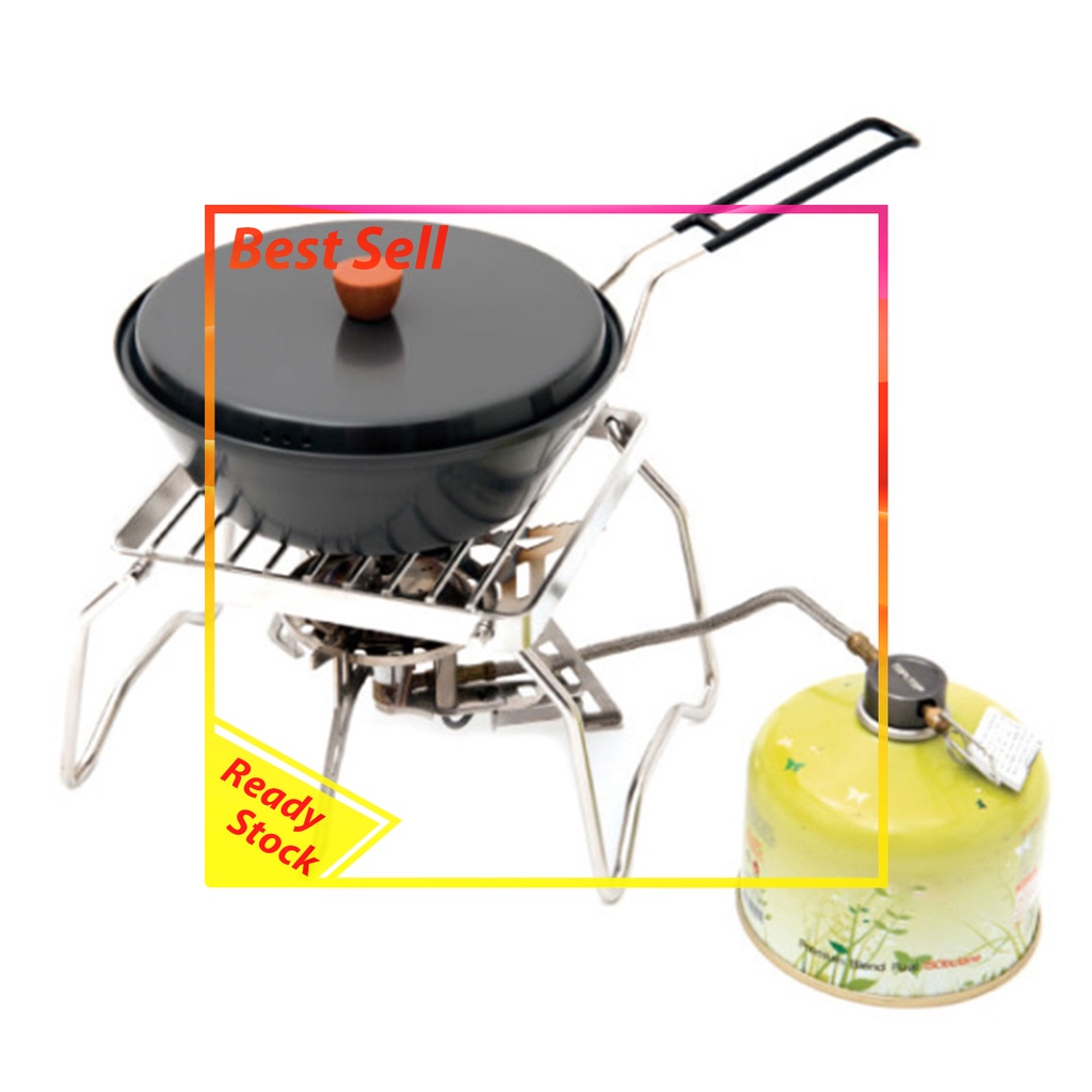 Gas Stove Stand Outdoor Camping Backpacking Barbeque Grill Rack for Fire