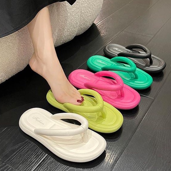 Sandal Jepit PVC Sweet Sandal Wanita Bahan Karet Import