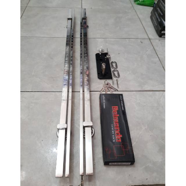 Handle pintu stainless minimalis 1meter 1set+kunci pelor PROMO