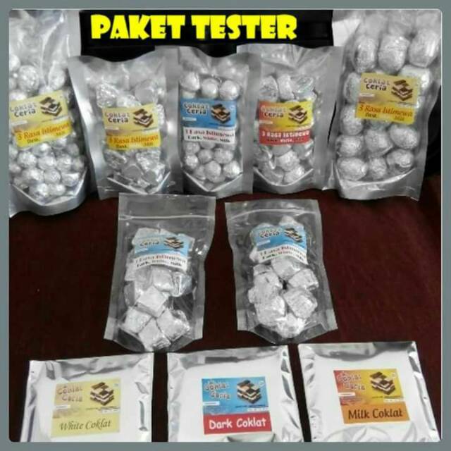 

Coklat Ceria Paket Tester dapat 10bungkus