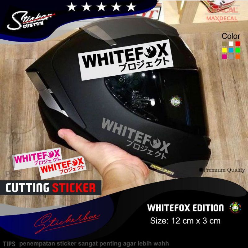 stiker whitefox project edition stiker kanji whitefox stiker helm tt course nfr kyt sticker cutting stiker kanji whitefox