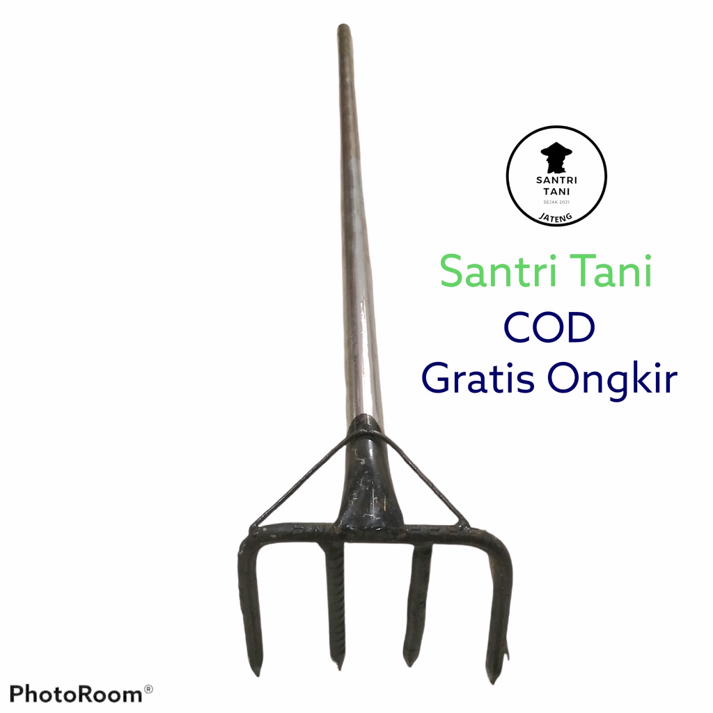 Garpu Sampah Rumput | Garuk Taman Gagang Besi | Kerek Besi Garukan Sampah