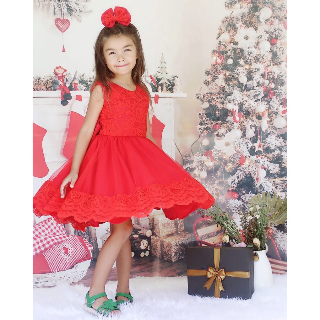 Dress Alexandra Anak Unik/Gaun Pesta/Dress Natal Anak