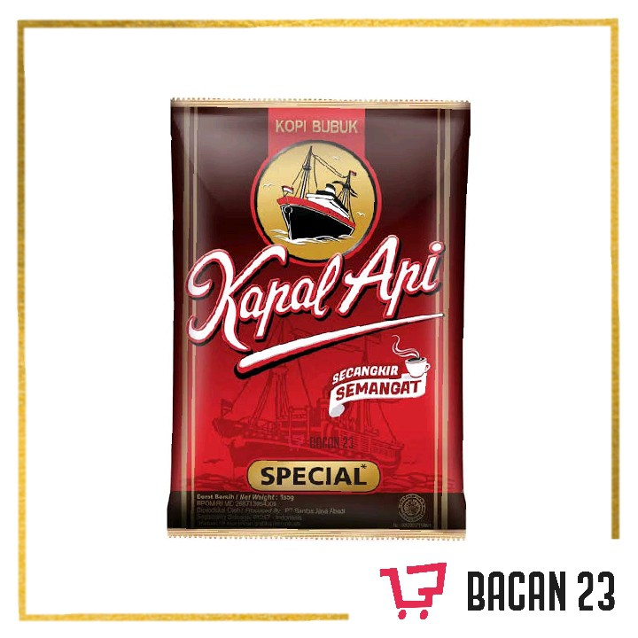 Kapal Api Kopi Bubuk ( 165g ) / Kopi Hitam Bubuk  / Bacan 23 - Bacan23