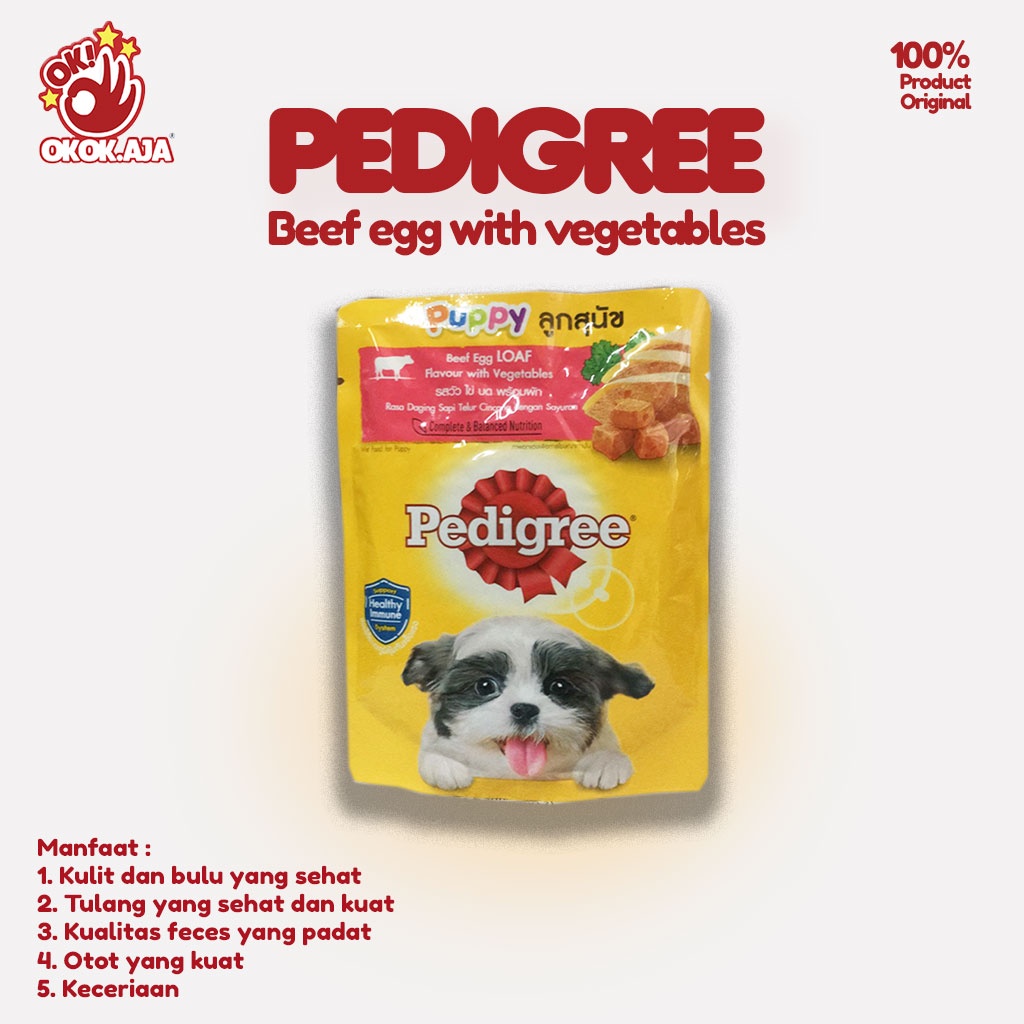 Makanan Anjing basah murah Pedigree pouch 80gr - Pedigree sachet murah