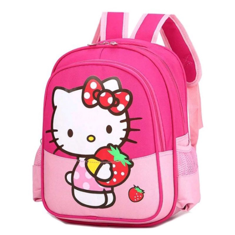 DAEYBAG-TAS RANSEL ANAK PAUD/TK/SD MOTIV PRINT HELLO KITY STROBERI