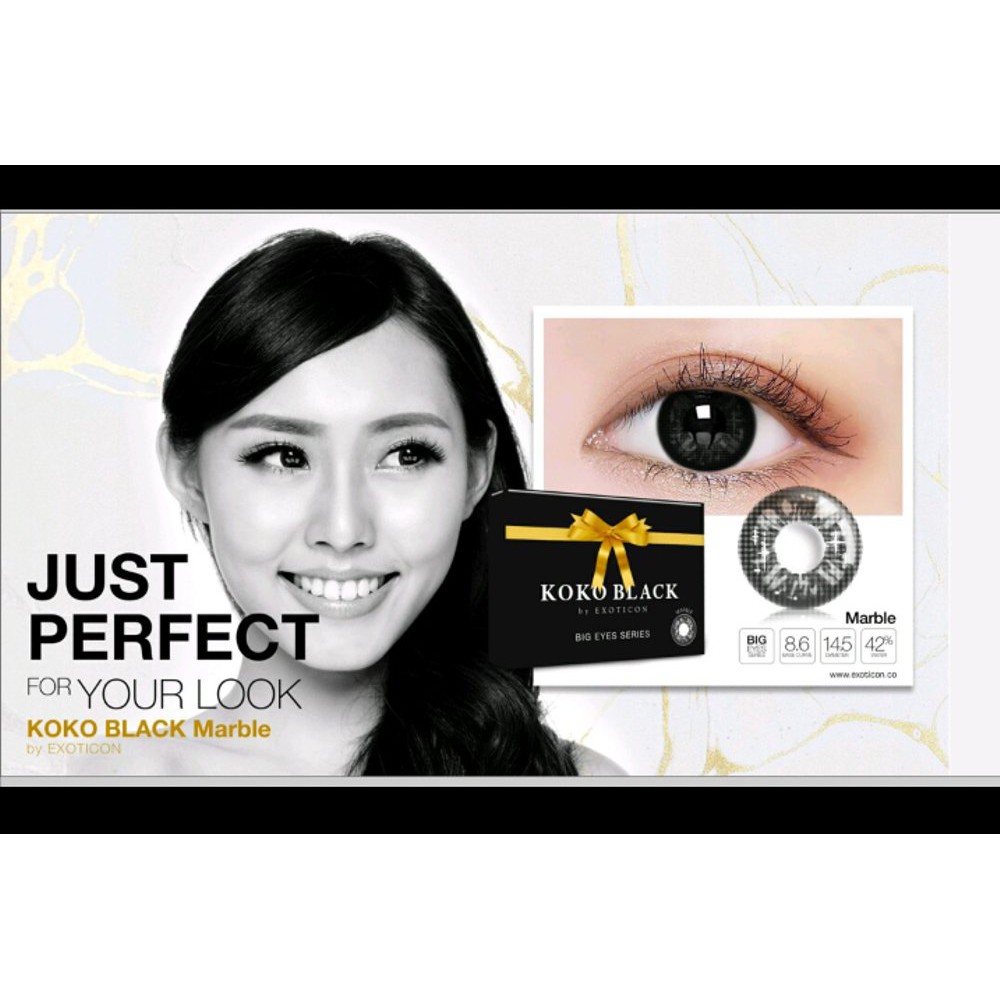 Softlens Terbaru X2 by EXOTICON BIG EYES Koko Black