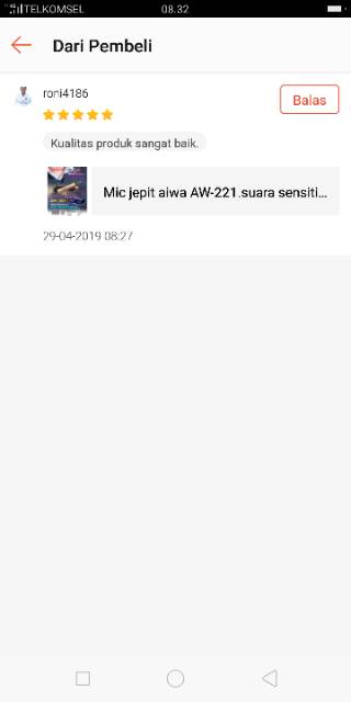 Mic jepit aiwa AW-221.suara sensitif dan jernih cocok buat imam.pidato all.