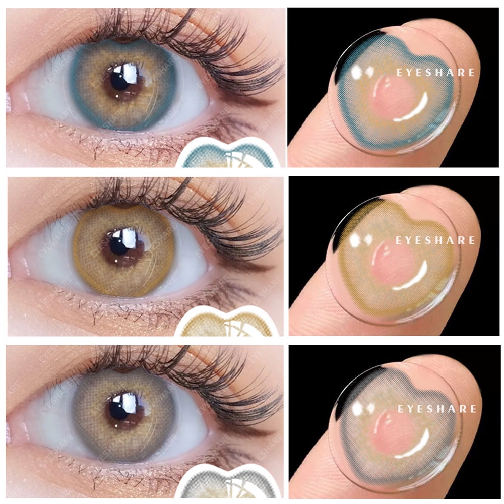 [✅COD] 1 pasang lensa kontak warna diameter 14MM softlens matasoftlens mata korea LOVE alami mata softlens natural korea