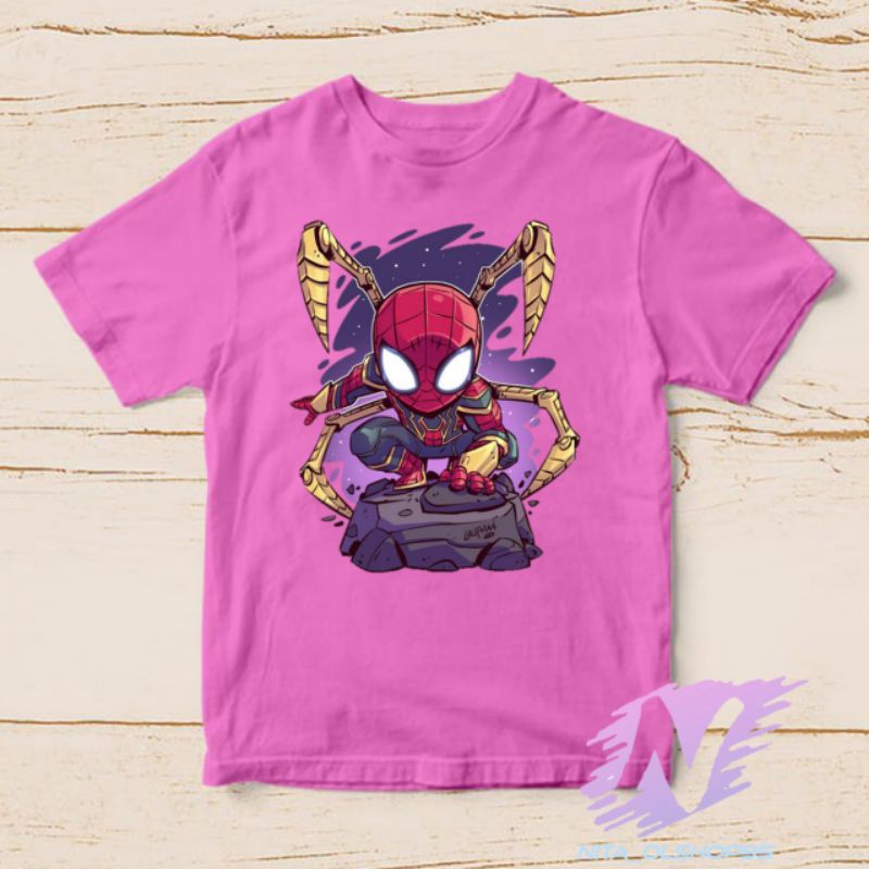 kaos anak Spiderman Marvel superhero movie terlaris