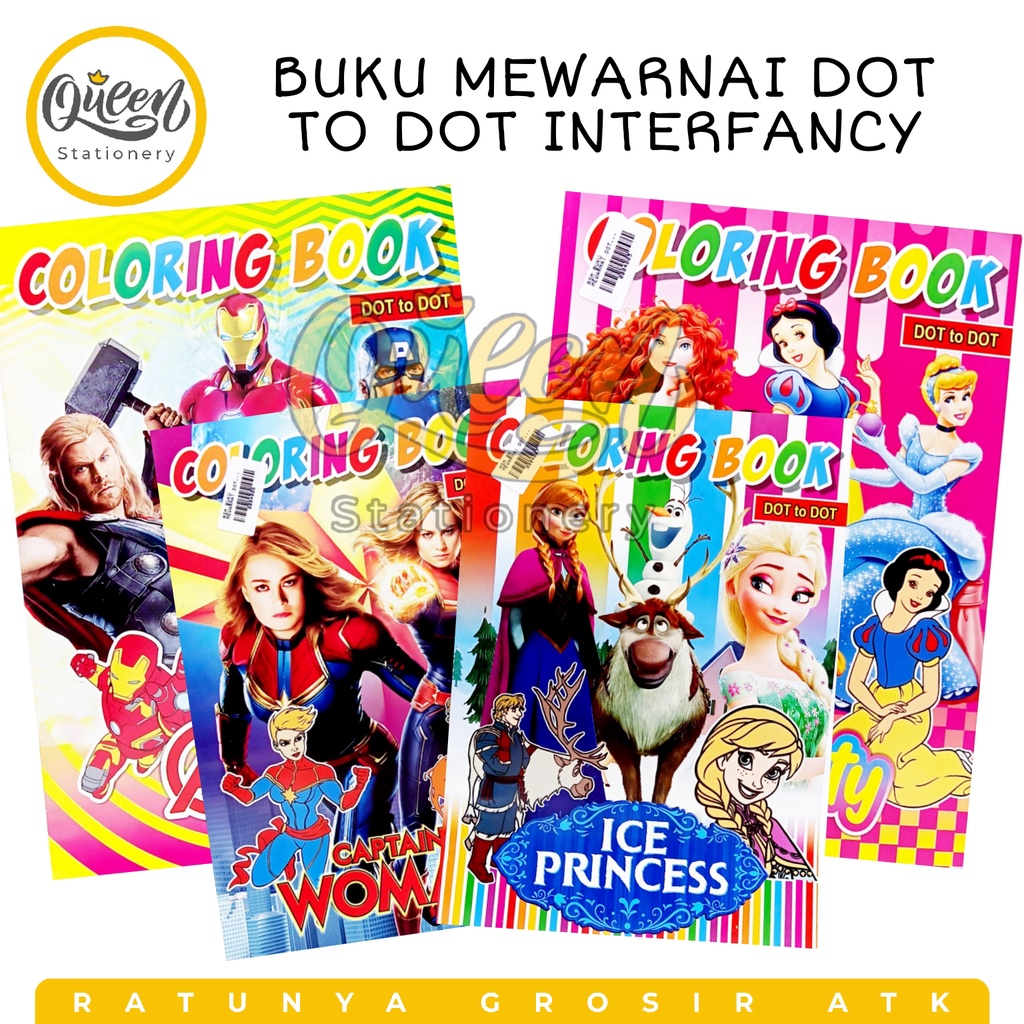 

BUKU MEWARNAI DOT TO DOT INTERFANCY / BUKU EDUKASI ANAK / COLORING BOOK