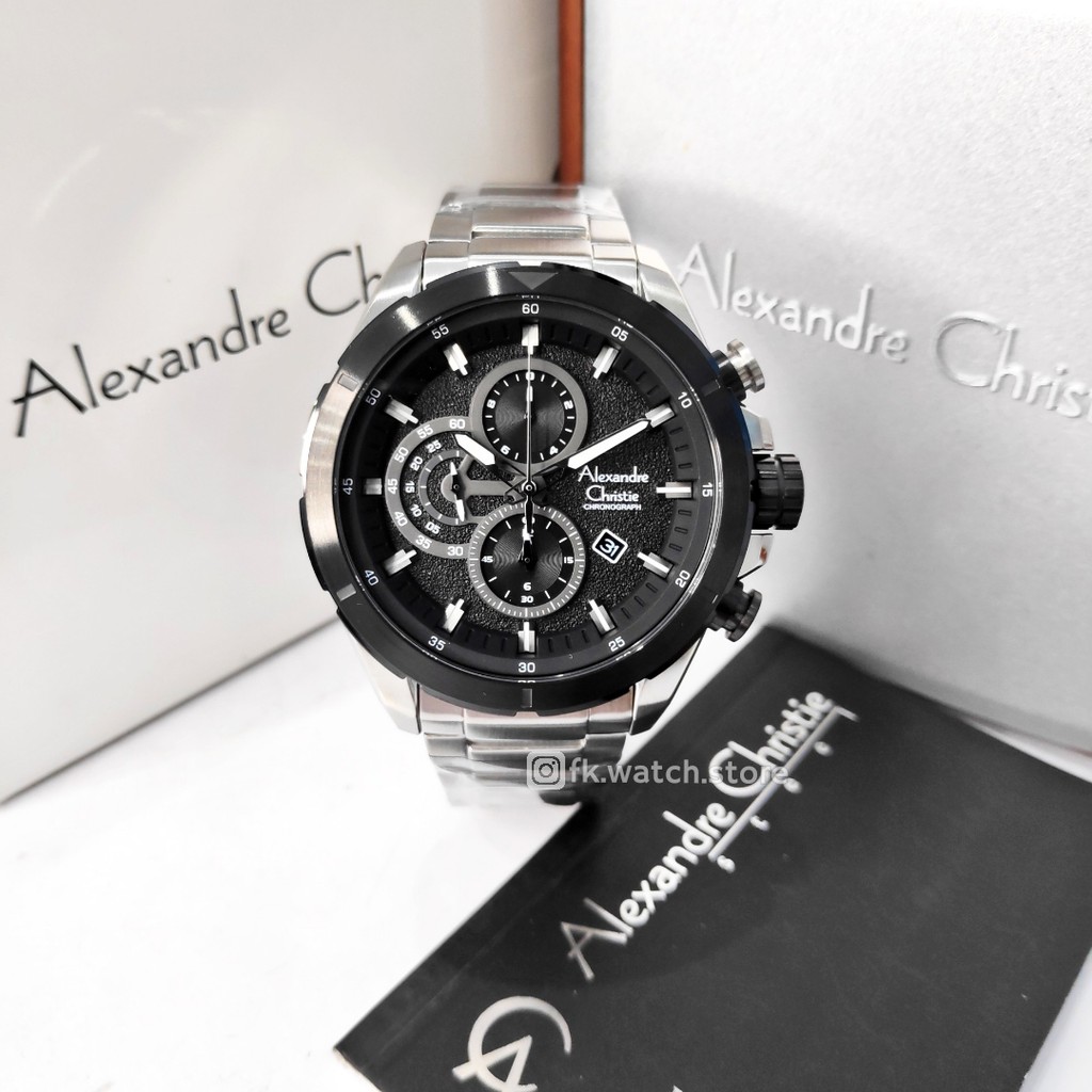 Alexandre Christie AC 6508 MC BTBBA / AC6508 Chronograph Original Jam Tangan Pria Analog