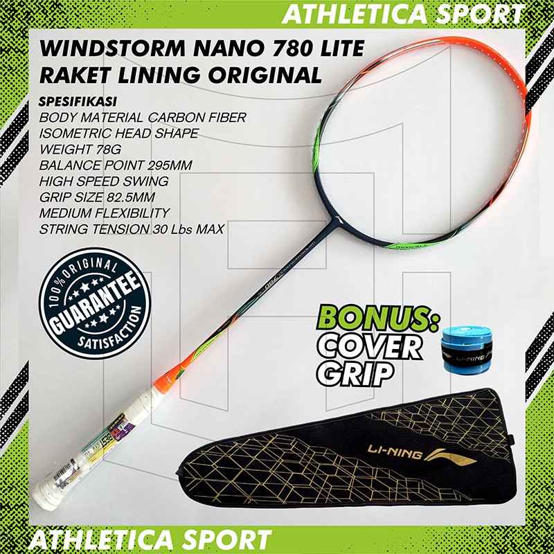RAKET BADMINTON LINING WINDSTORM NANO 780 LITE ORIGINAL