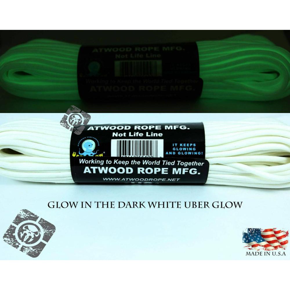 Promo paracord 550 uber glow in the dark atwood Limited