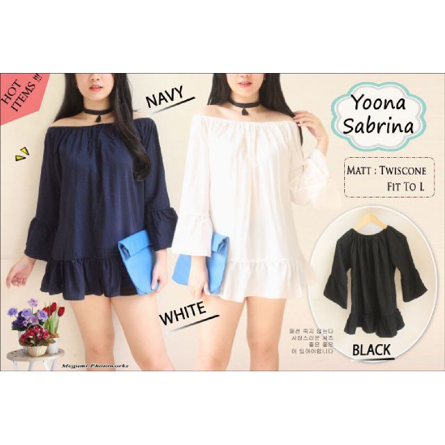 QF- SABBRINA YOONA/ BLOUSE LENGAN PANJANG/ TERLARIS