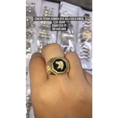 Cincin Pria Perak 925 Motif Kuda