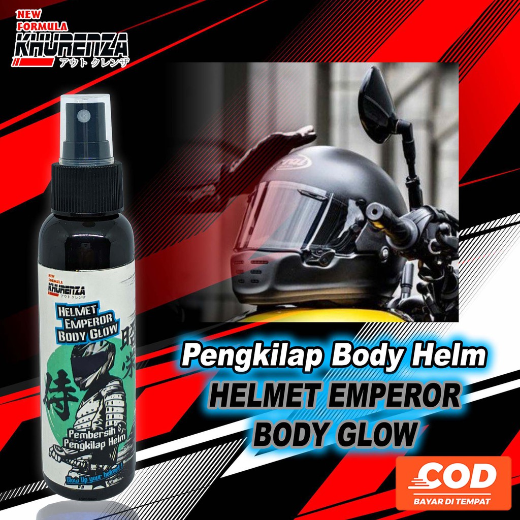 Pembersih Pengkilap Helm terbaik HELMET EMPEROR BODY GLOW khurenza 120ml