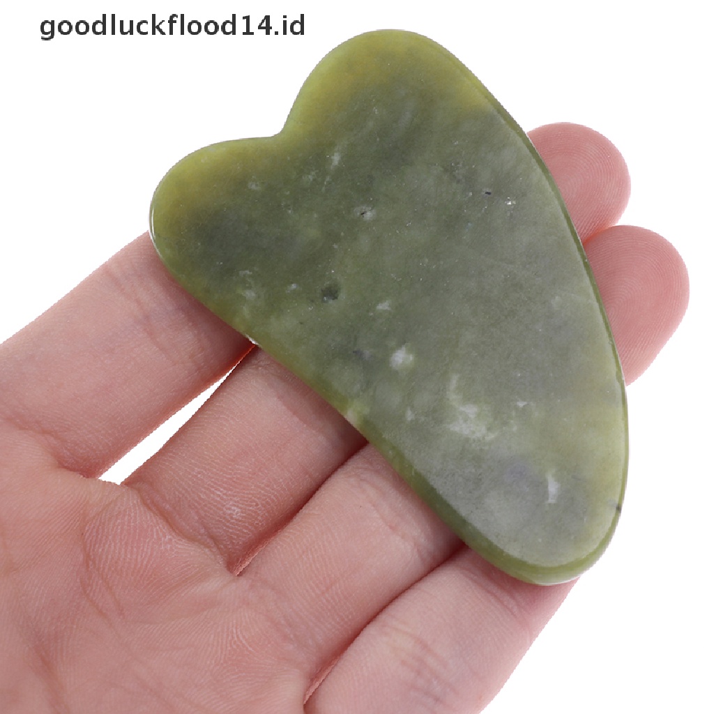 [OOID] Gua Sha Natural Green Jade Quartz Crystal Stone Crystal Bodys Massage Board Tool  ID