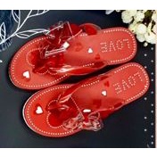 Sandal Jepit Pita Polkadot Tatak Love Super Cantik Korea Wanita Impor MGR Mokaya Morego Balance Breslin / Size 36-40 (9902)