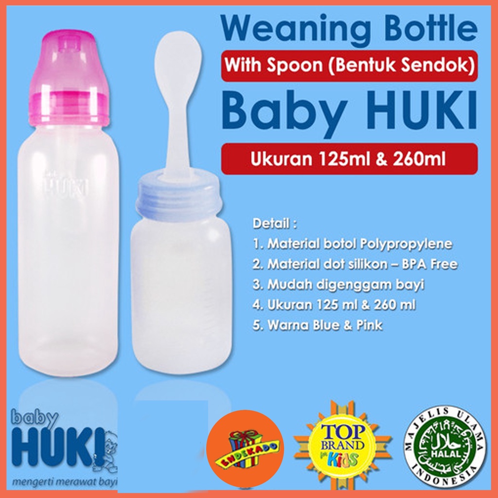 Huki Weaning Bottle With Spoon