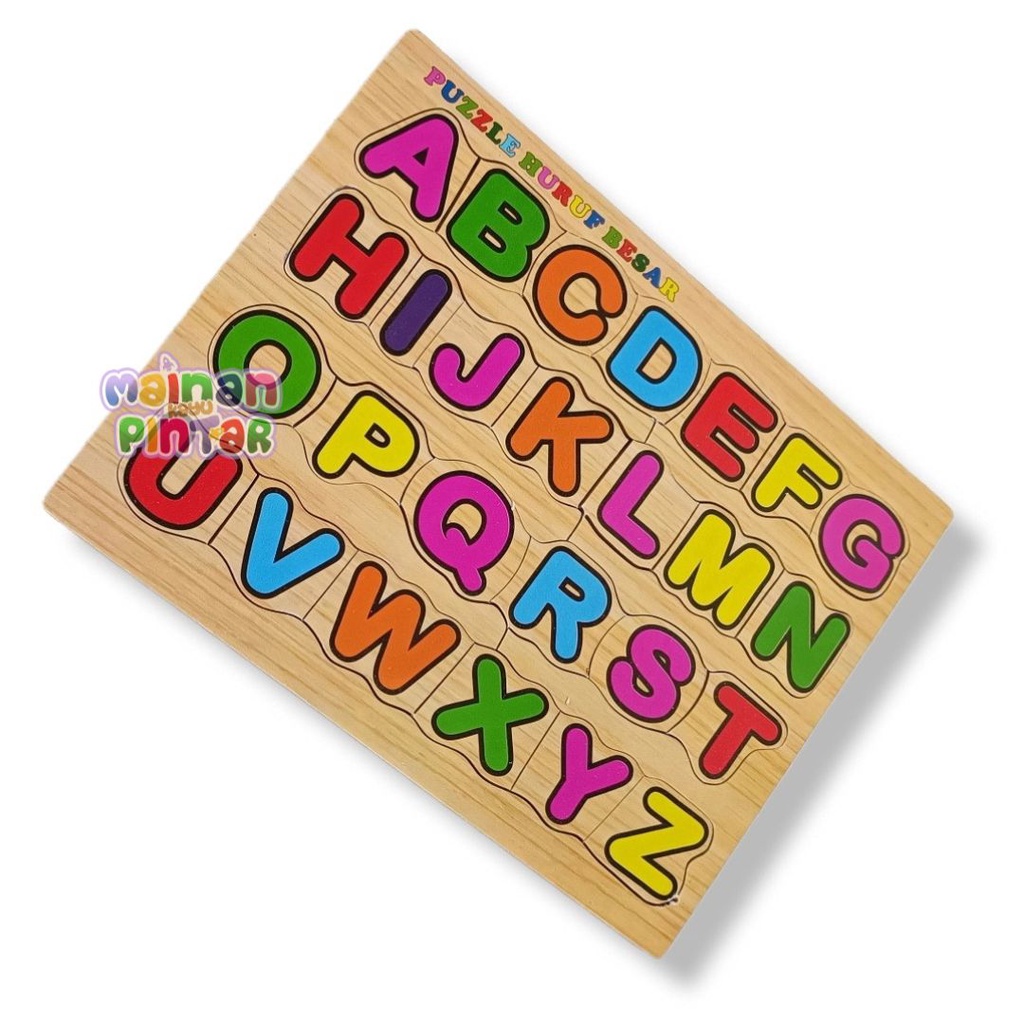 Rapid Toys Puzzle Kayu Jigsaw Huruf Besar - Mainan Edukasi Anak