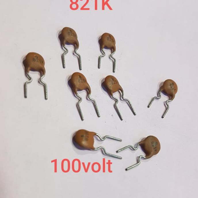 Kapasitor 821P 820 Pf 0.82Nf 820Pf Pikofarat 100 Volt