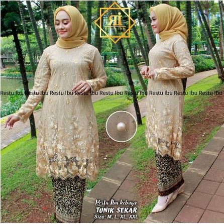 set kebaya tunik sekar berkualitas