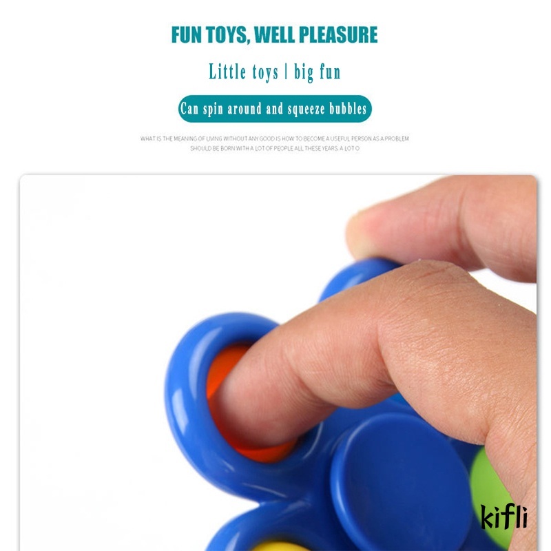 Warna-warni,Fidget Spinner,Dorong Pop Ini Gelisah Berputar Jari Stres Relief Mainan Anak-anak Dewasa
