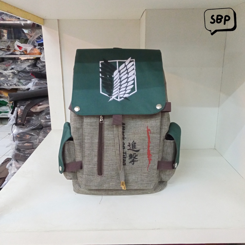 [COD] Anime Attack On Titan Tas AoT Ransel Bagpack Tas Sekolah Pria Stylish Korea Tas Wanita SBP