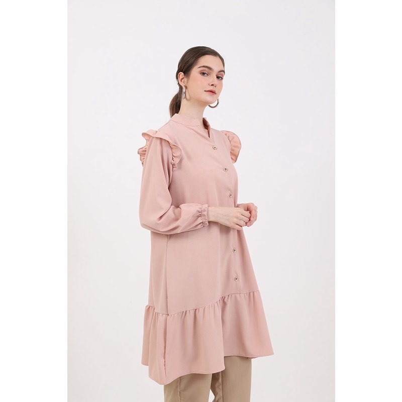 Berrybenka - Atasan Blouse Wanita Sofia Mukila Ruffle Tops-3