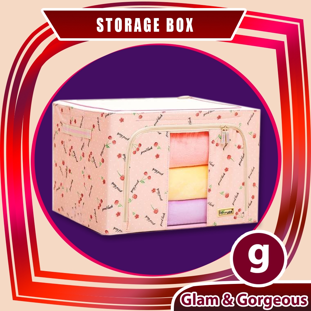 Storage Box Baju Kotak Pakaian Penyimpanan Mainan Rangka Besi SB015