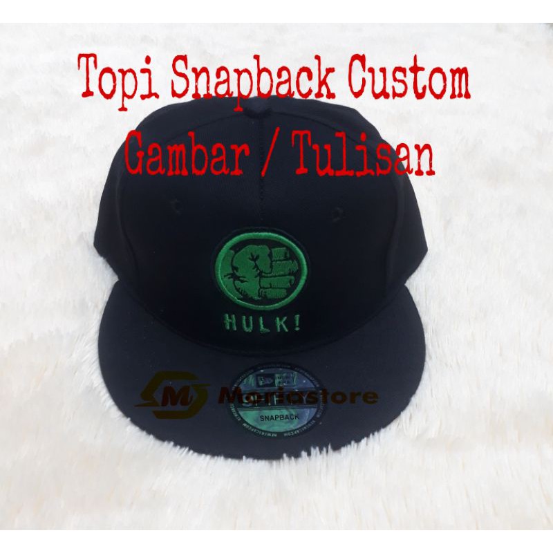 Topi Snapback Custom Bordir bisa satuan