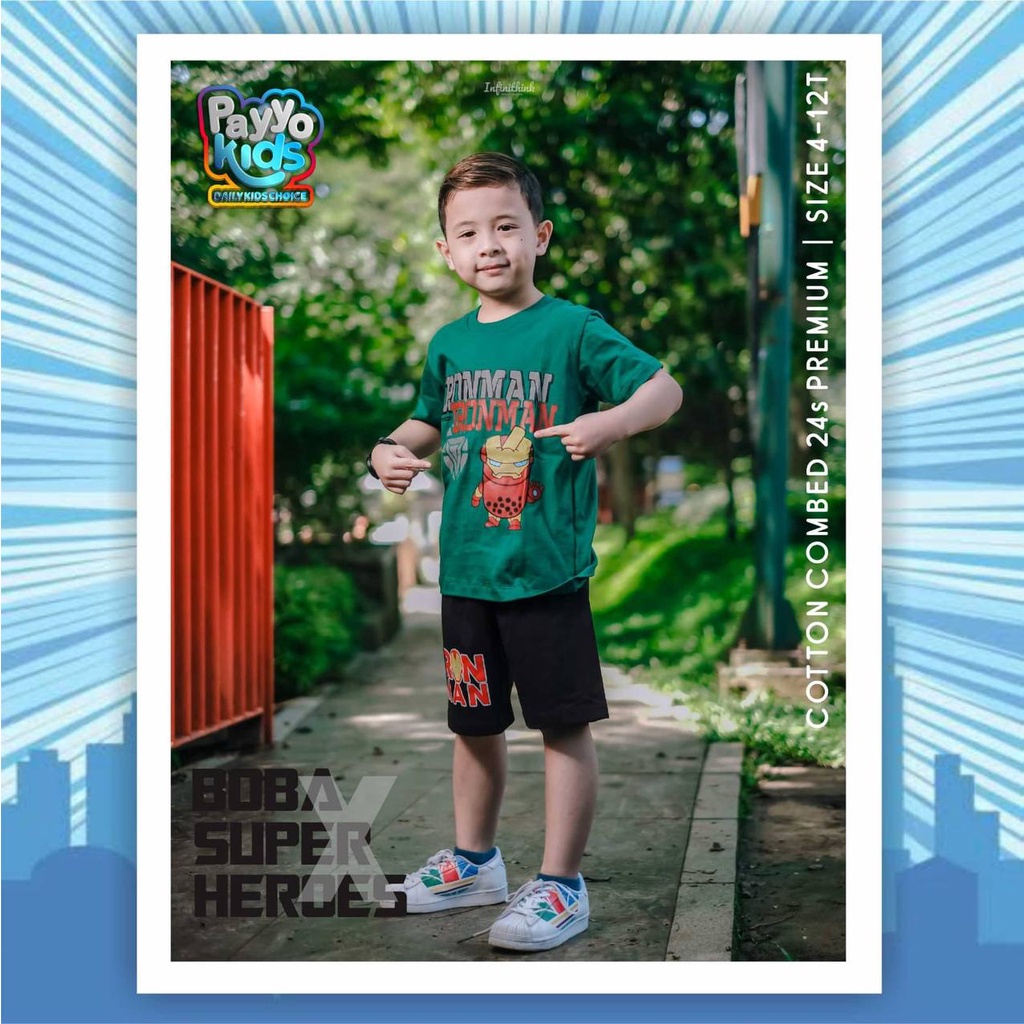 Setelan Anak Booba X Superhero By Payyo Kids