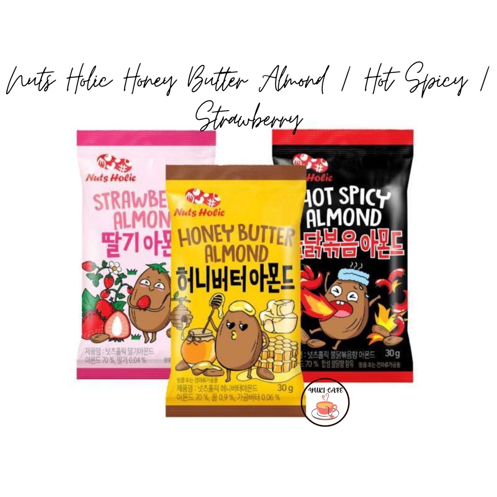 

KACANG – NUTS HOLIC HONEY BUTTER ALMOND / HOT SPICY / STRAWBERRY