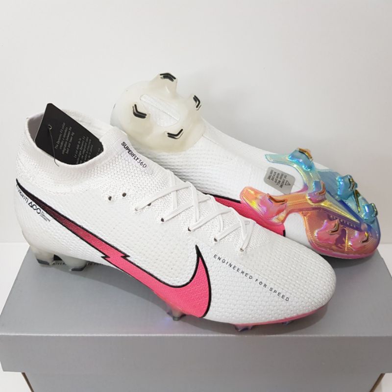 NANDA STORE - Sepatu Soccer - Nike Mercurial Superfly 7 Elite White Flash Crimson CHROME