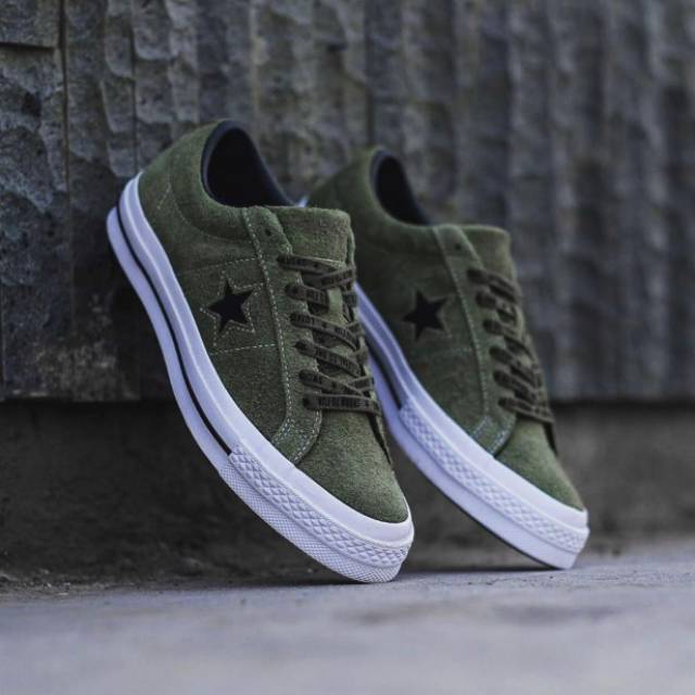Converse One Star Suede Ox Field Surplus/Black/White - Original Resmi MAP - BNIB
