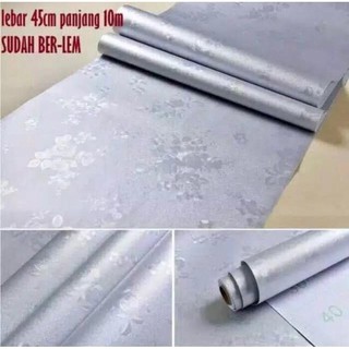  BUNGA  POLOS  ABUU wallpaper  dinding ukuran 45cm X 10m 