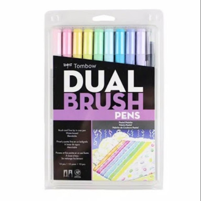 

Tombow ABT Dual Brush Pen, Pastel Palette Set 10 Color