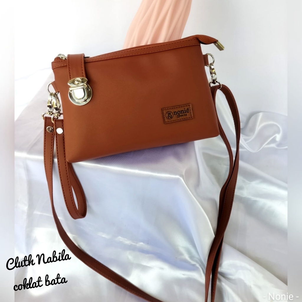 SLINGBAG CLUTCH NABILA BY. NONIE TAS SLEMPANG 2 RUANG