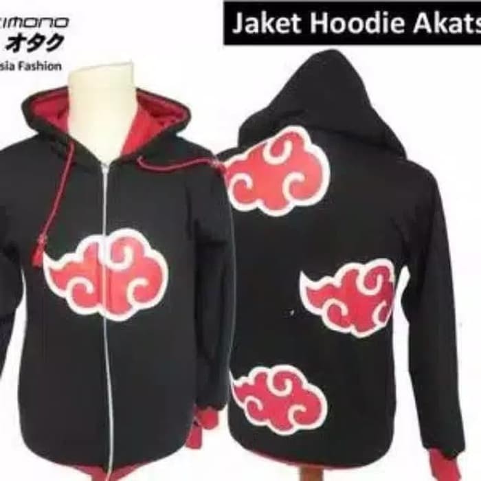 JAKET ANIME NARUTO AKATSUKI JUMBO JAKET PRIA ANIME XL XXL JEKET KEREN DISTRO COWO COWOK BANDUNG