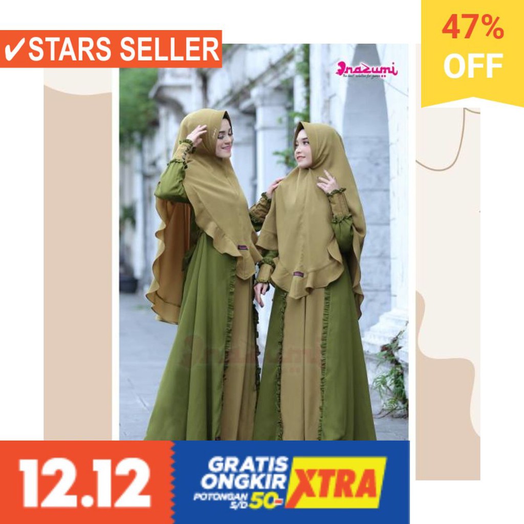 BAJU MUSLIM TERKINI TERBARU WANITA MURAH CEWE ASLI / Calissa original nazumi/gamis nazumi terbaru