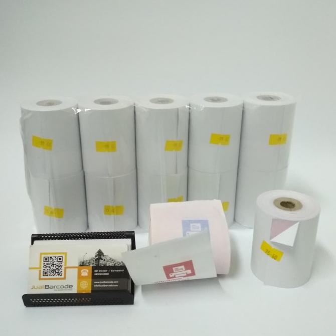 

:::::::] ( 1 DUS ) KERTAS STRUK KASIR 75 X 60 mm RANGKAP 2 PLY ( isi 100 Roll )